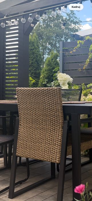 Ikea krzesło ogrodowe - IKEA VÄRMANSÖ technorattan taras