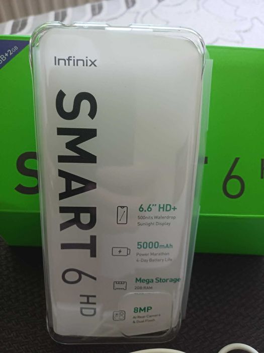 Smartfon Infinix Smart 6 HD 2/32 GB | Komplet, stan idealny / jak nowy