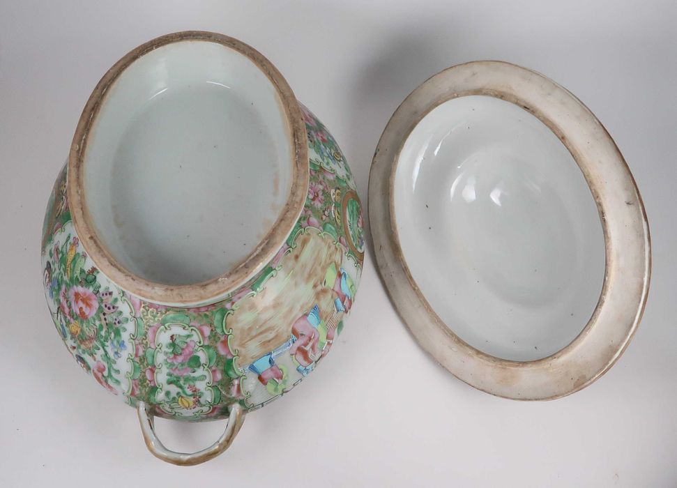 Grande terrina porcelana da China Séc. XIX - Rose Medallion