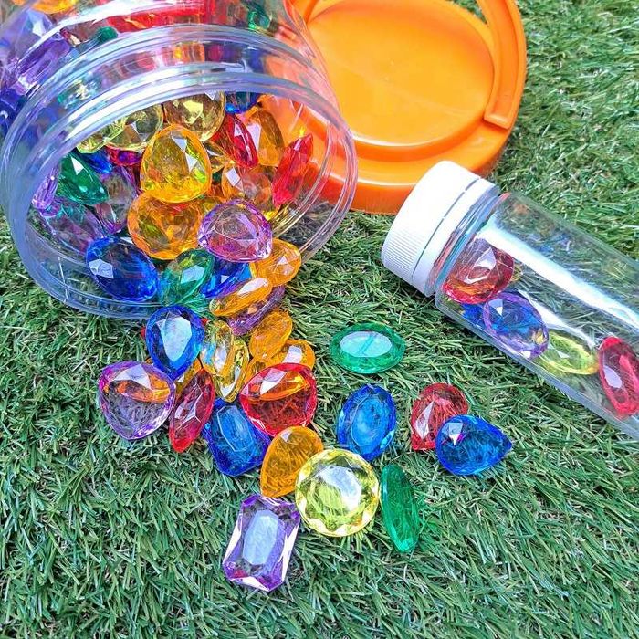 Sensoryczne Kamienie klejnoty akrylowe kryształki 144 szt