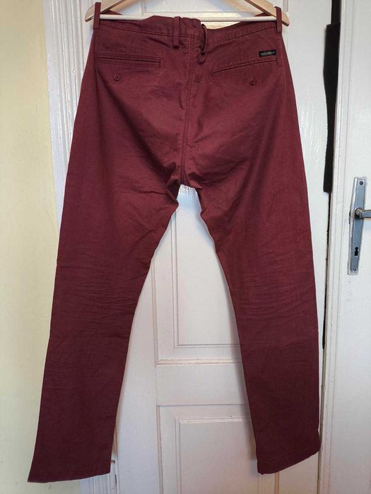 Spodnie chinos Lee bordowe 45x2 pas