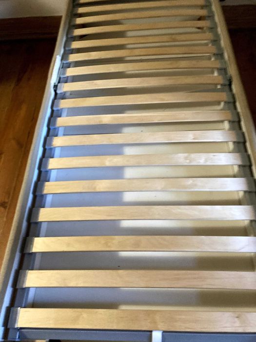 Sommier individual, com estrado e espaço de arrumação, e colchão, IKEA