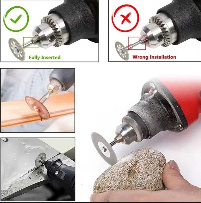 Набор алмазных отрезных дисков резаков для гравера 22мм. 10шт.