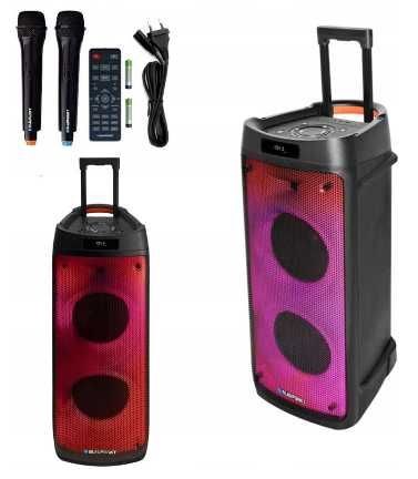 Głośnik Blaupunkt PartyBox PB08DB Karaoke 700W + 2 Mikrofony Pilot