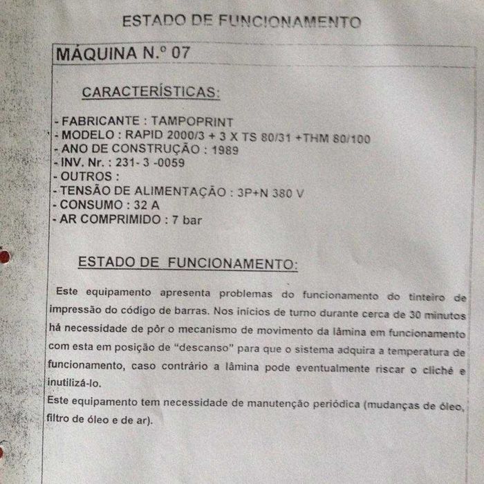 máquina tampografia tampoprint 2000.3