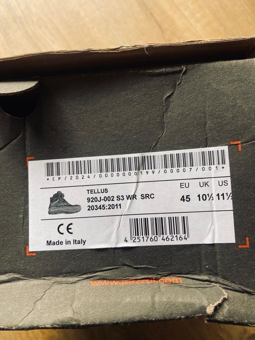 Buty robocze Pezzol Tellus S3 WR SRC BOA rozm. 45