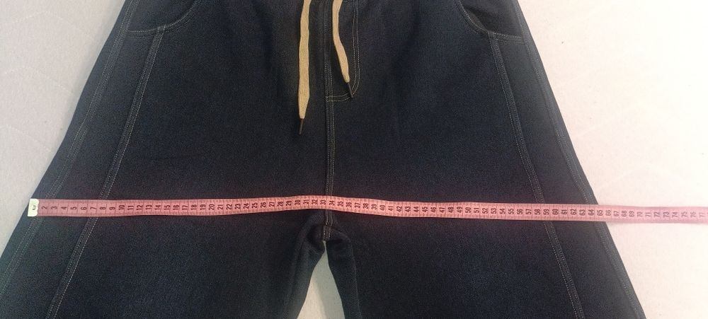 Джинсы багги теплые большого размера