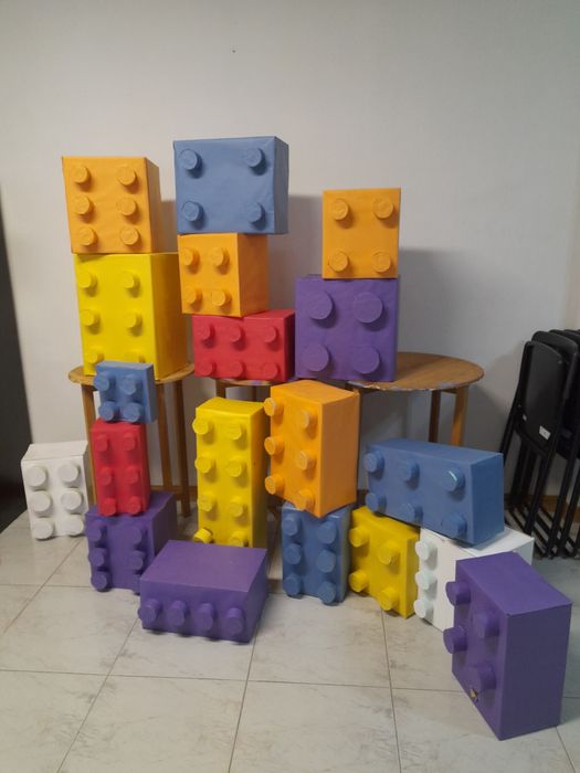 Blocos LEGO Gigantes decoração festas aniversário