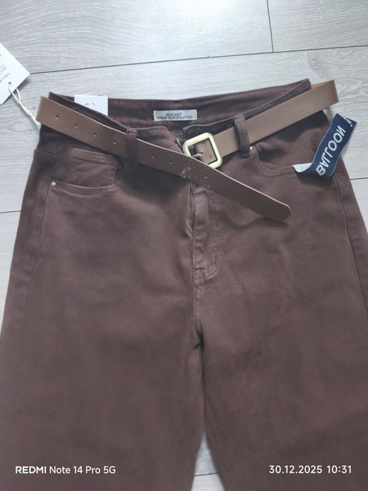 Spodnie ballon brązowe L