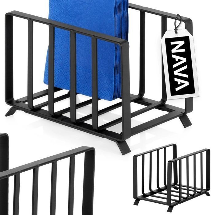 Serwetnik Stojak Na Serwetki Chusteczki Metalowy Czarny Stołowy