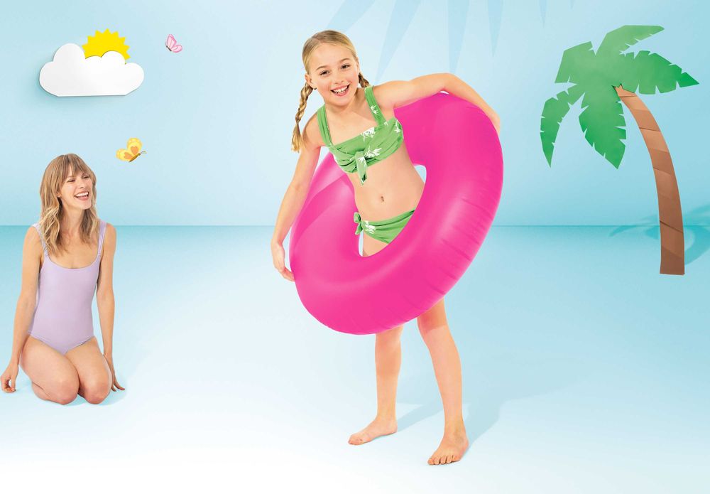 Intex koło plażowe dmuchane 91 cm neonowy półmat