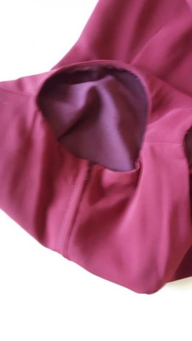 Garsonka sukienka i żakiet S 36 bordo