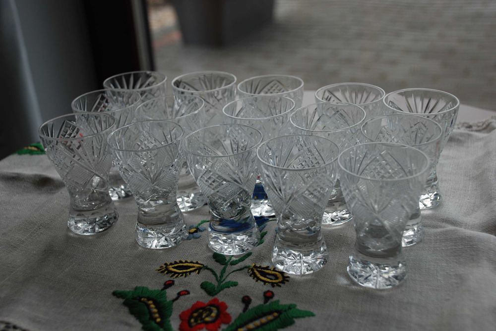 Kieliszki kryształowe 15 sztuk