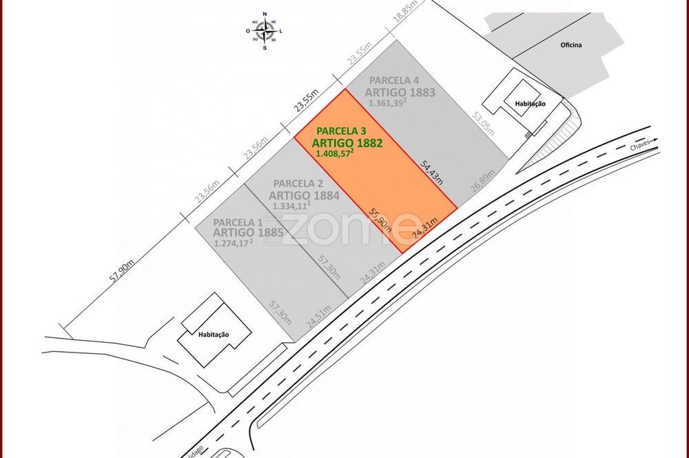 Lote de terreno para construção
