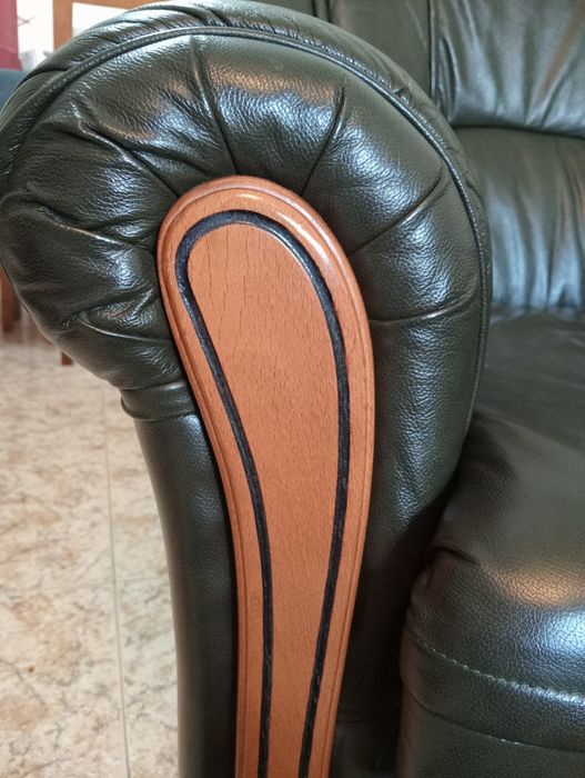 Sofás de pele verdes