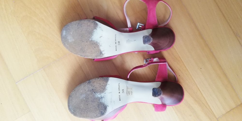 Sandália Zilian de tacão com plataforma, cor de rosa , 38