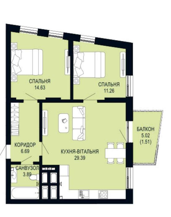 Продаж 2к квартири в престижному ЖК Viking Hills на вулиці Щурата.