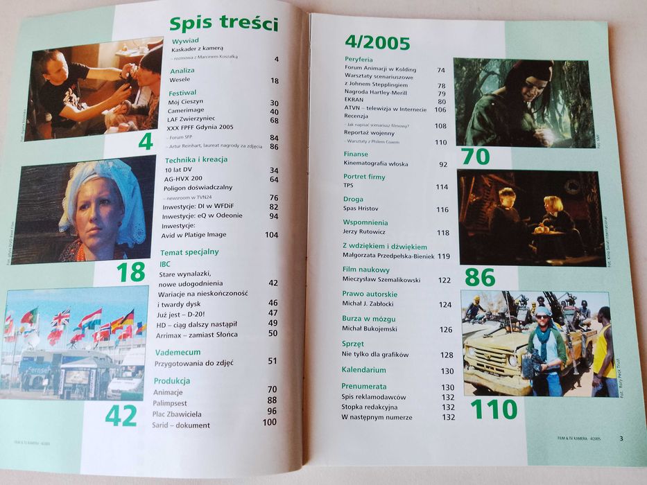 Kamera Film&TV 4/2005 (17), czasopismo filmowe
