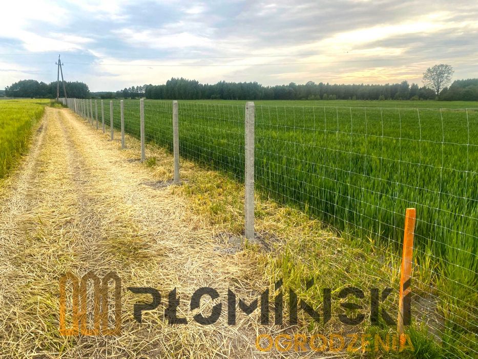 Ogrodzenie z siatki i słupka betonowego montaż transport