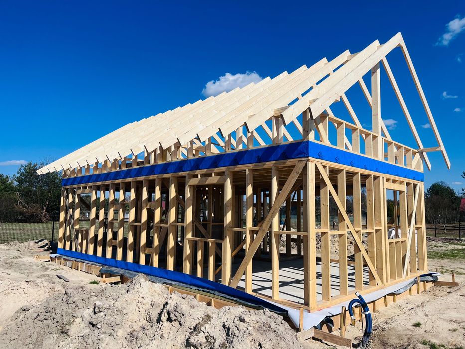 Konstrukcja szkielet domu o powierzchni 70m2 Lublin C24