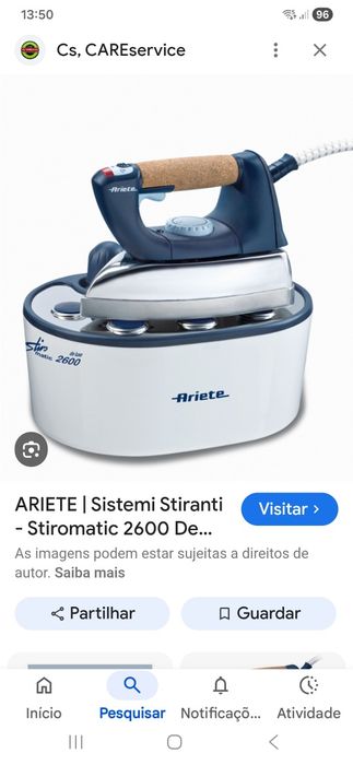 Ferro de engomar usado