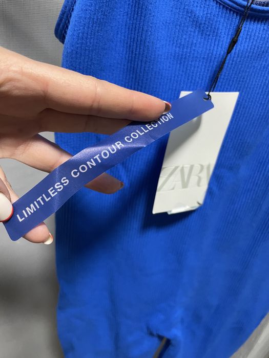 Комбінезон zara в рубчик синій, розсір M-L