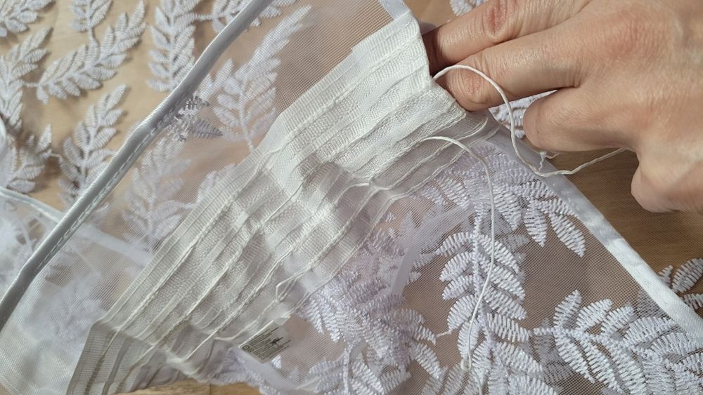 Firanki 300x120 taśma + tunel 2 sztuki nowe