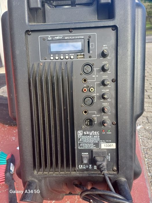 Lote de 6 Colunas Ativas Skytec SP1500ABT 15" 800W (Com Bluetooth/MP3)