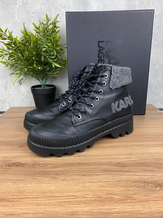 Karl Lagerfeld Trekka II Hiker Fleece r. 40 - eleganckie trzewiki