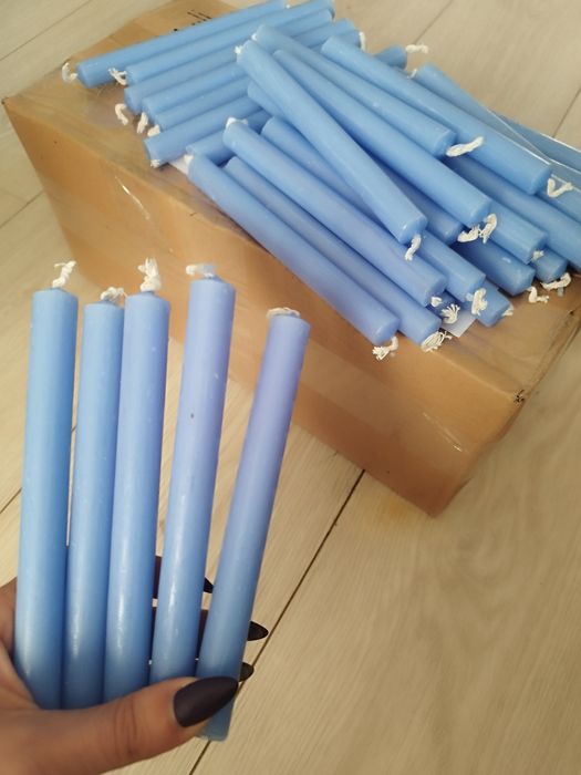 200 velas azuis , vela de ritual, vela palito