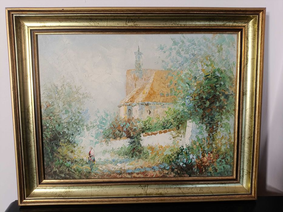 Kolekcja obrazów dekoracyjnych olej na płótnie z lat 80.-90. XX w.