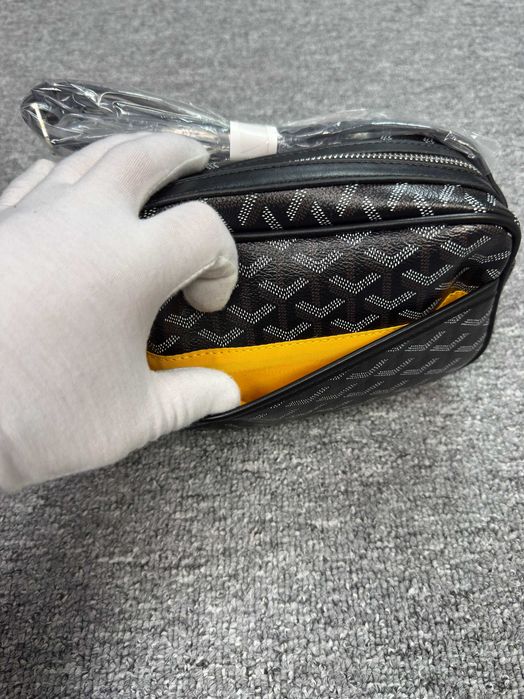 Сумка‑месенджер Goyard Monogram чорна сіра зелена синя біла червона коричнева Гоярд крос‑боді унісекс преміум люкс