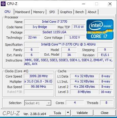 Procesor Intel Core i7-3770 4 x 3,4 GHz 8 MB LGA 1155 + chłodzenie