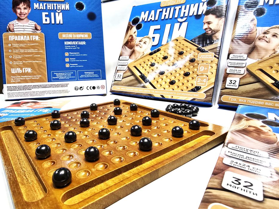 Настільна гра Магнітний бій / Магнітні шахи шахмати / Поле з магнітами