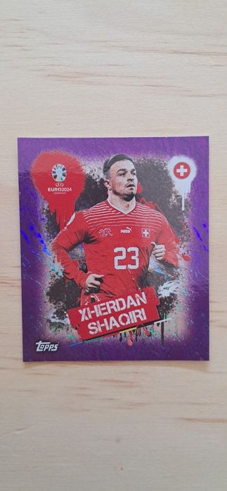 Cromo futebol de Shaqiri(Euro 2024)da Panini
