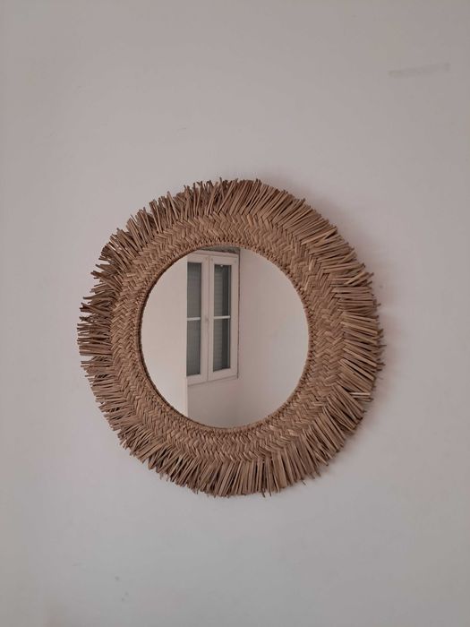 Round Wall Mirror (Rattan Frame) | Vrigstad Model IKEA64739426272258120