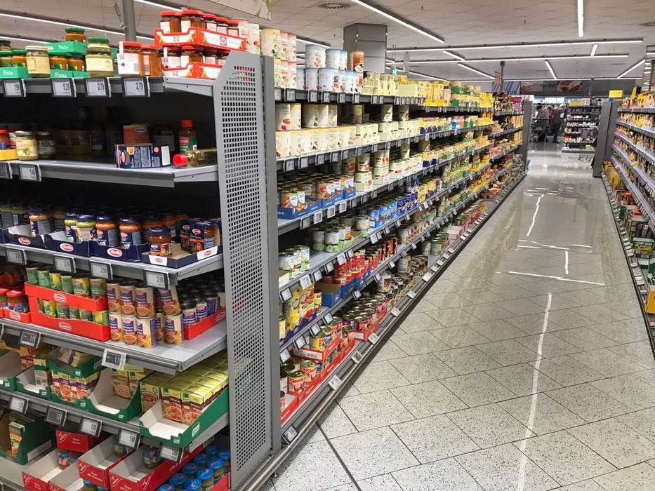 Regał sklepowy magazynowy gondola garażowa antracyt warsztat piwnica