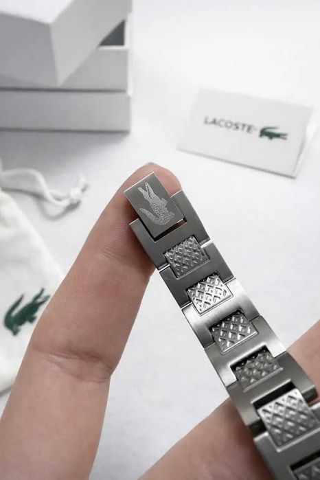 Lacoste браслет чоловічий із міцної неіржавіючої сталі у фірмовій коробці