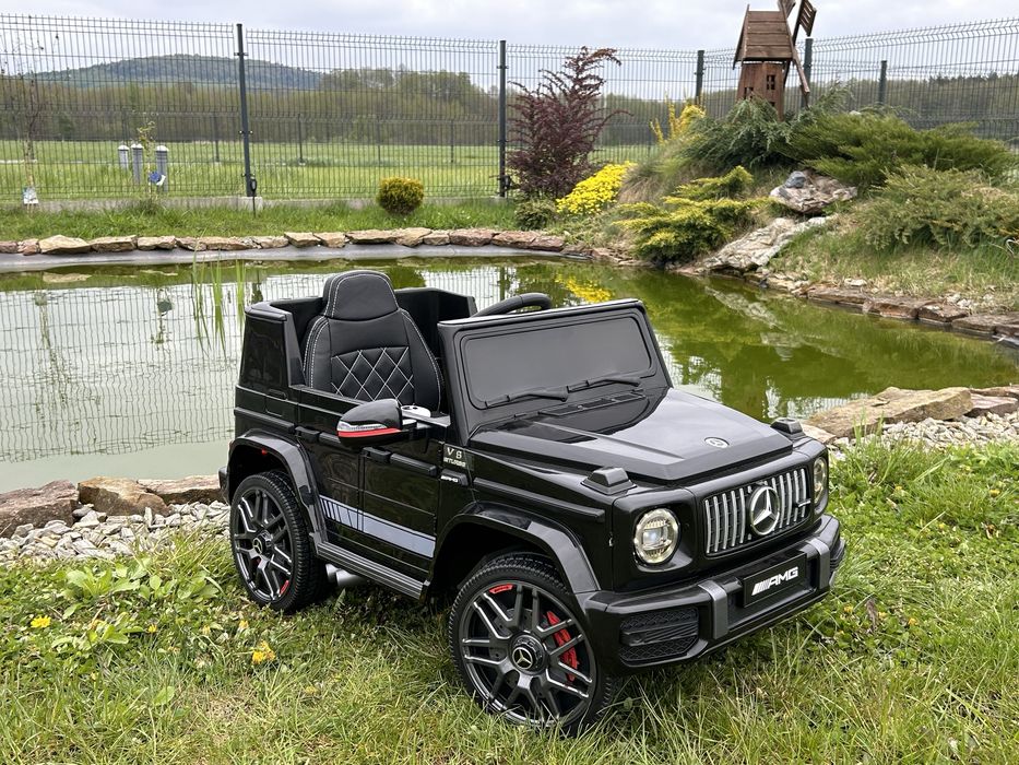Auto na akumulator Samochód dla dzieci Mercedes G63 Skóra Pilot