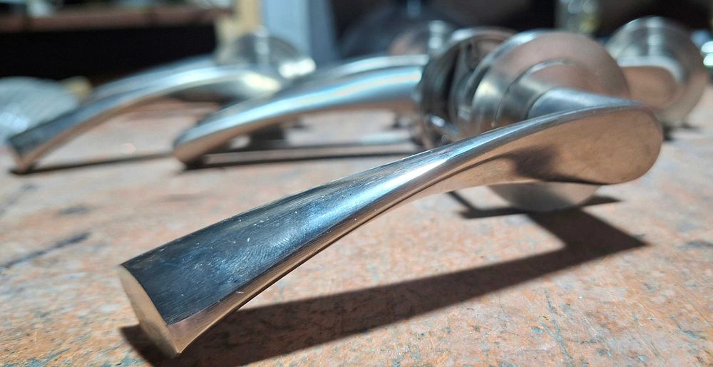 Klamka do drzwi wewnętrznych nikiel zestaw 4szt