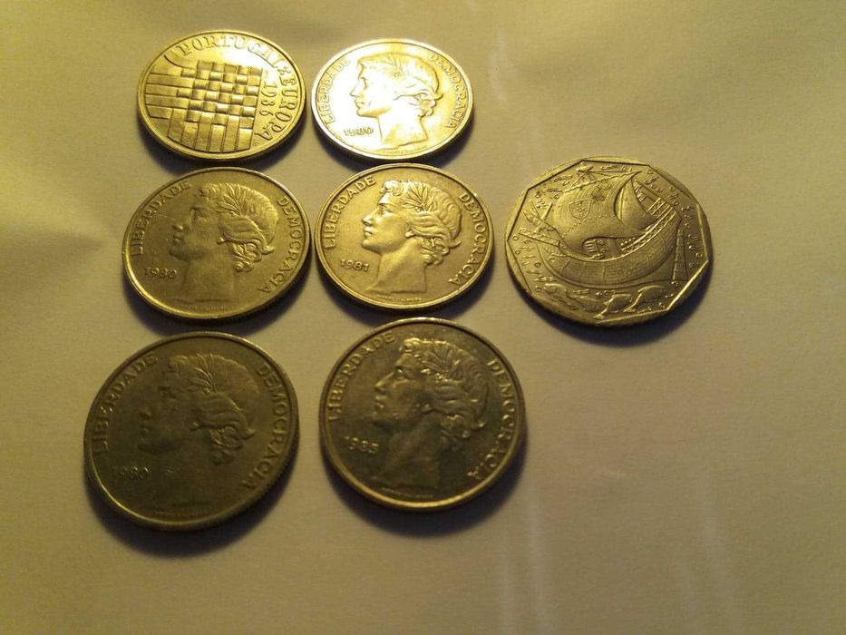 Moedas Portuguesas - 5$00-10$00-25$00-50$00 - desde 0,30 cêntimos
