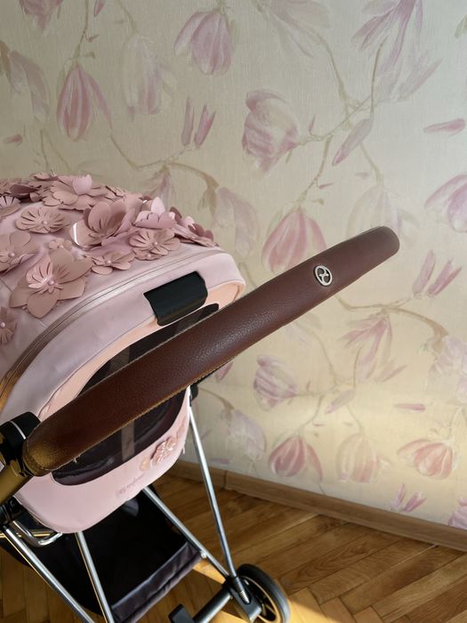 Mios коляска cybex flower pink