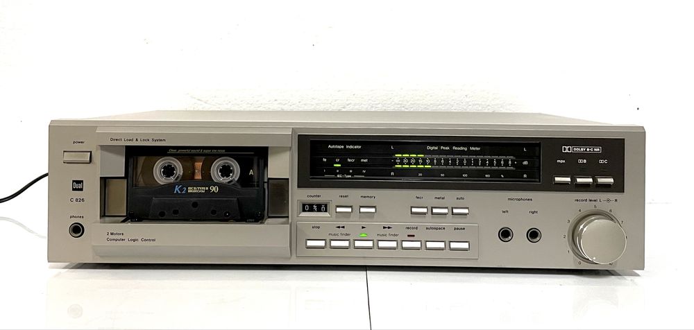 DUAL C-826 Magnetofon 2 Silnikowy, Stereo Cassette Tape Deck Audio HiFi