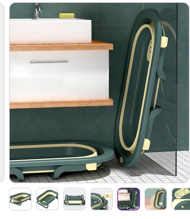 Дитяча складна ванна з матрасом і термометром.Babyhug .