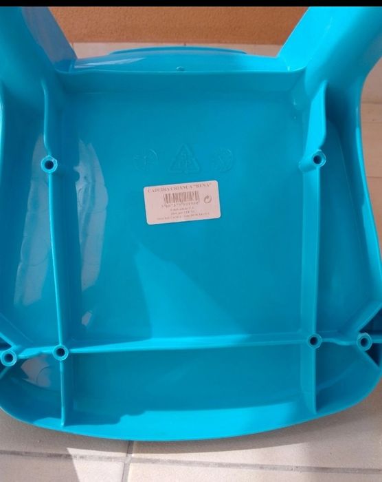 Cadeira criança/bebé "Rena" azul de plástico, muito leve