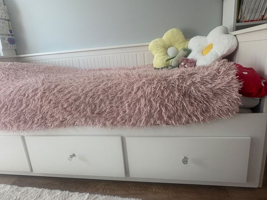 IKEA HEMNES | Łóżko rozkładane | Białe 80x200