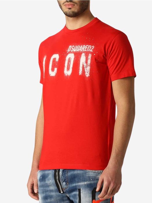 DSQUARED2 włoski t-shirt koszulka ICON RED