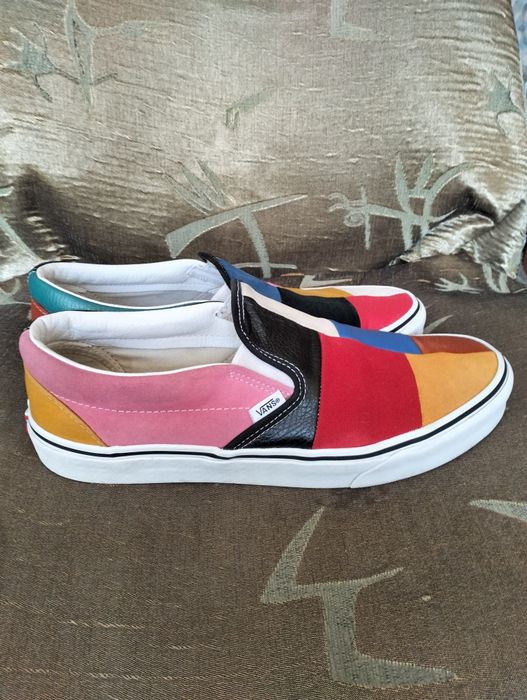 Кроссовки слипоны Vans Classic Slip-On Patchwork кожа замша 44,45,46