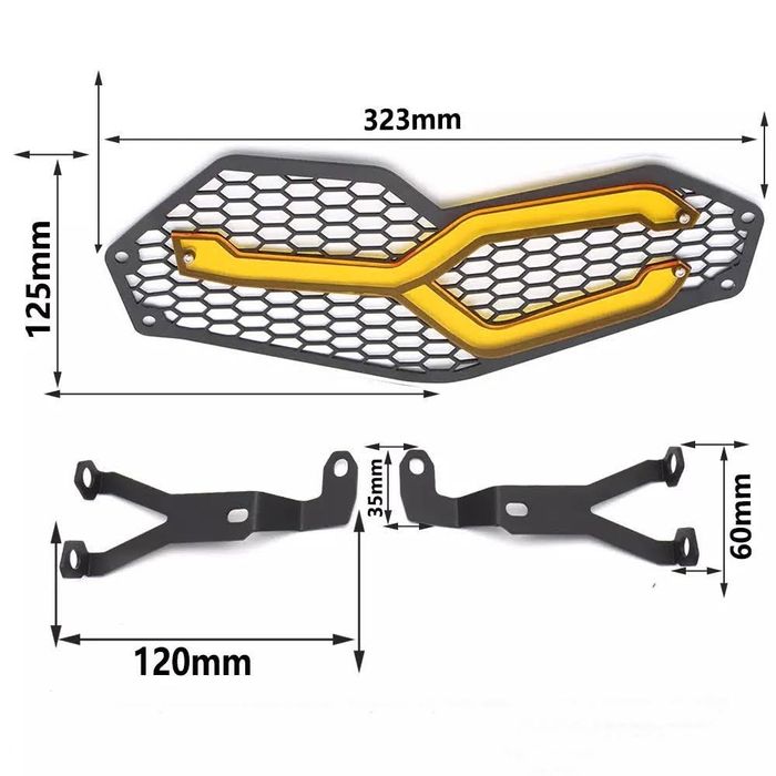Grelha de proteção farol frontal BMW F750GS F850GS