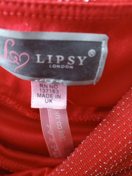 Czerwona błyszcząca sukienka mini